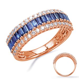 Rose Gold Sapphire & Diamond Ring