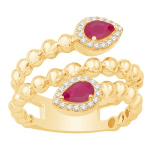 Yellow Gold Ruby & Diamond Ring