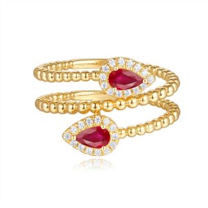 Yellow Gold Ruby & Diamond Ring