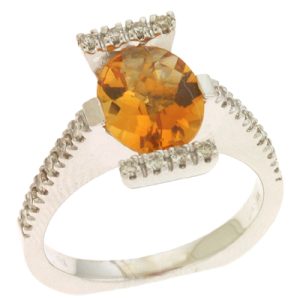 Citrine./ Diamond Ring