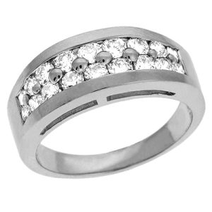 Platinum Prong Set Band