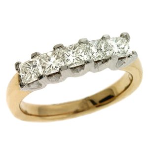 Yellow & White Gold Diamond Band