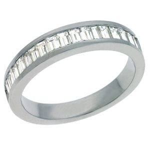 White Gold Baguette Band