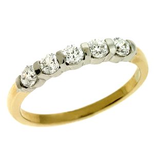 Yellow & White Gold Diamond Band