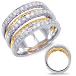 Yellow & White Gold Diamond Fashion RIng