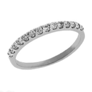 White Gold Prong Set Band