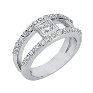 White Gold Diamond Fashion Ring