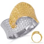White Gold Yellow Diamond Ring