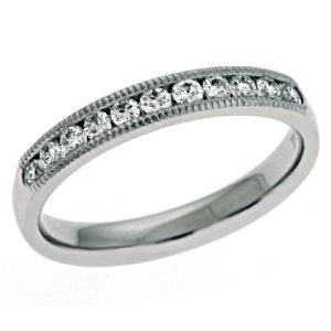 Millgrain Diamond Band