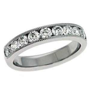 Millgrain Diamond Band