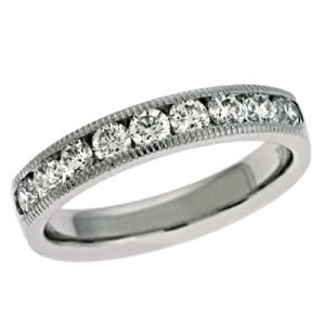 Millgrain Diamond Band