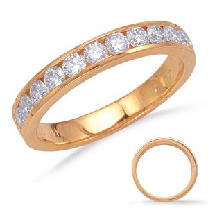 Rose Gold Channel Set Band