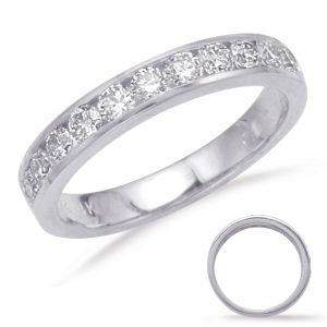 White Gold Channel Set Band