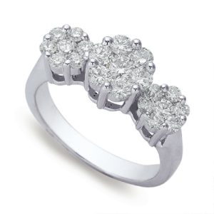 White Gold Flower Ring