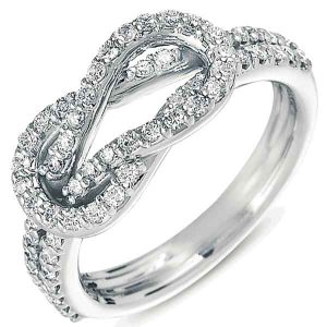 Platinum Love Knot Ring
