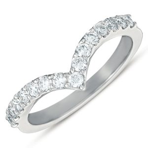 White Gold Curved Band