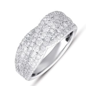 White Gold Pave Diamond Ring