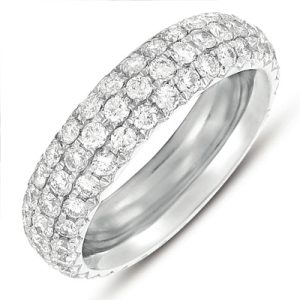 Platinum Pave Eternity Band