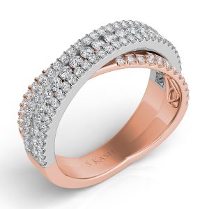 Rose & White Gold Diamond Fashion Ring