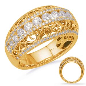 Yellow Gold Diamond Fashion Ring