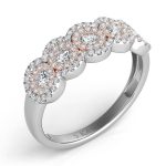 Rose & White Gold Diamond Fashion Ring