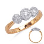 Rose & White Gold Diamond Fashion Ring
