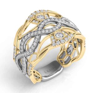 Yellow & White Gold Diamond Fashion Ring