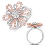 Rose & White Gold Fashion Diamond Ring
