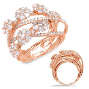 Rose Gold Diamond Fashion Ring