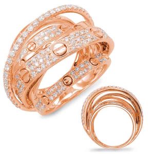 Rose Gold Diamond Fashion Ring