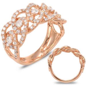 Rose Gold Diamond Fashion Ring