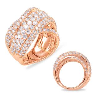 Rose Gold Diamond Fashion Ring