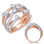White & Rose Diamond Fashion Ring
