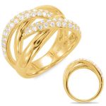 Yellow Gold Diamond Fashion Ring