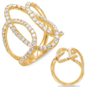 Yellow Gold Diamond Fashion Ring