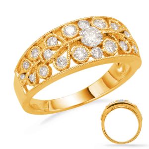 Yellow Gold Diamond Fashion Ring