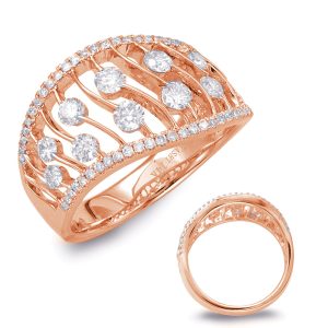 Rose  Gold Diamond Fashion Ring