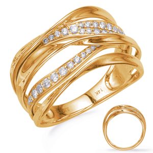 Yellow Gold Diamond Fashion Ring