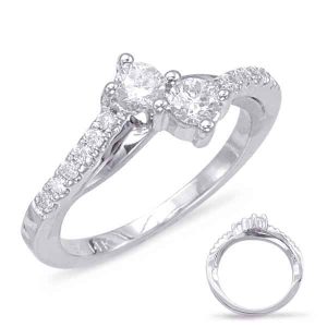 White Gold Two Stone