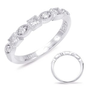 White Gold Stackable Band