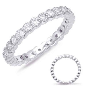 White Gold Stackable Eternity Band