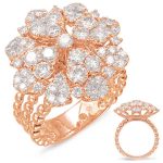 Rose Gold Diamond Fashion Ring