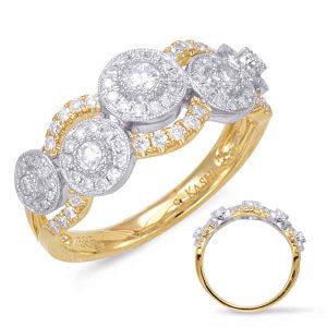 Yellow & White Gold Diamond Fashion Ring