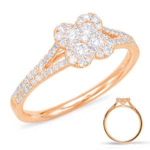 Rose Gold Diamond Fashion Ring