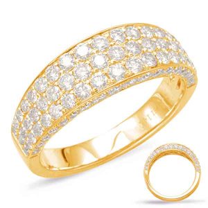 Yellow Gold Pave Diamond Band