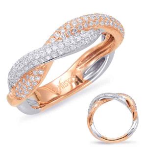Rose & White Gold Diamond Fashion Ring