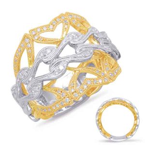 Yellow & White Gold Diamond Fashion Ring