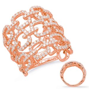 Rose Gold Diamond Fashion Ring