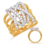 Yellow & White Gold Diamond Fashion Ring
