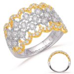 Yellow & White Gold Diamond Fashion Ring